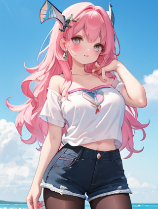 蓝色与服饰的和谐交织